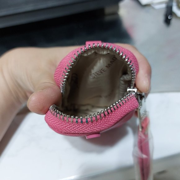 Steve Madden Handbag Keychain Mini Clip On Bag Accessory Pretty Pink - Picture 6 of 8